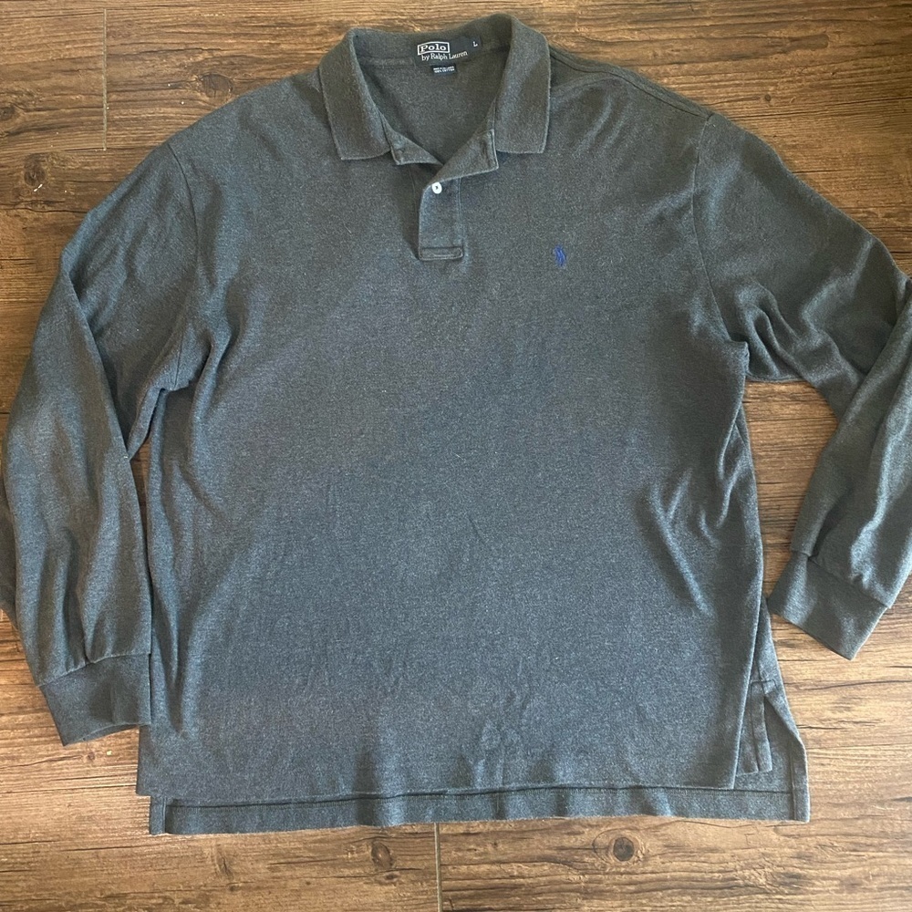 Polo by Ralph Lauren Men's Gray Long Sleeve Shirt L